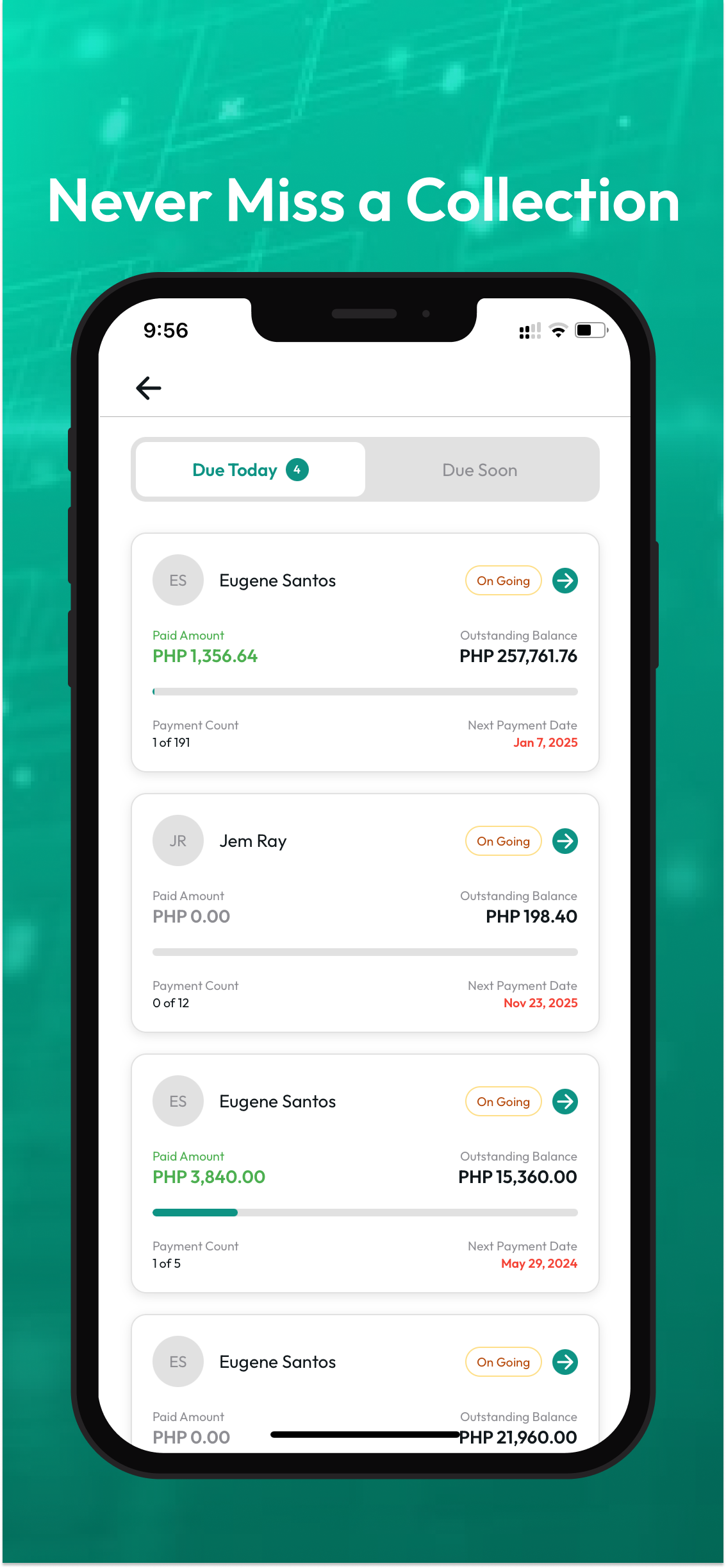 CashBrew Lending Dashboard Screenshot 5 - Secure Payment Records