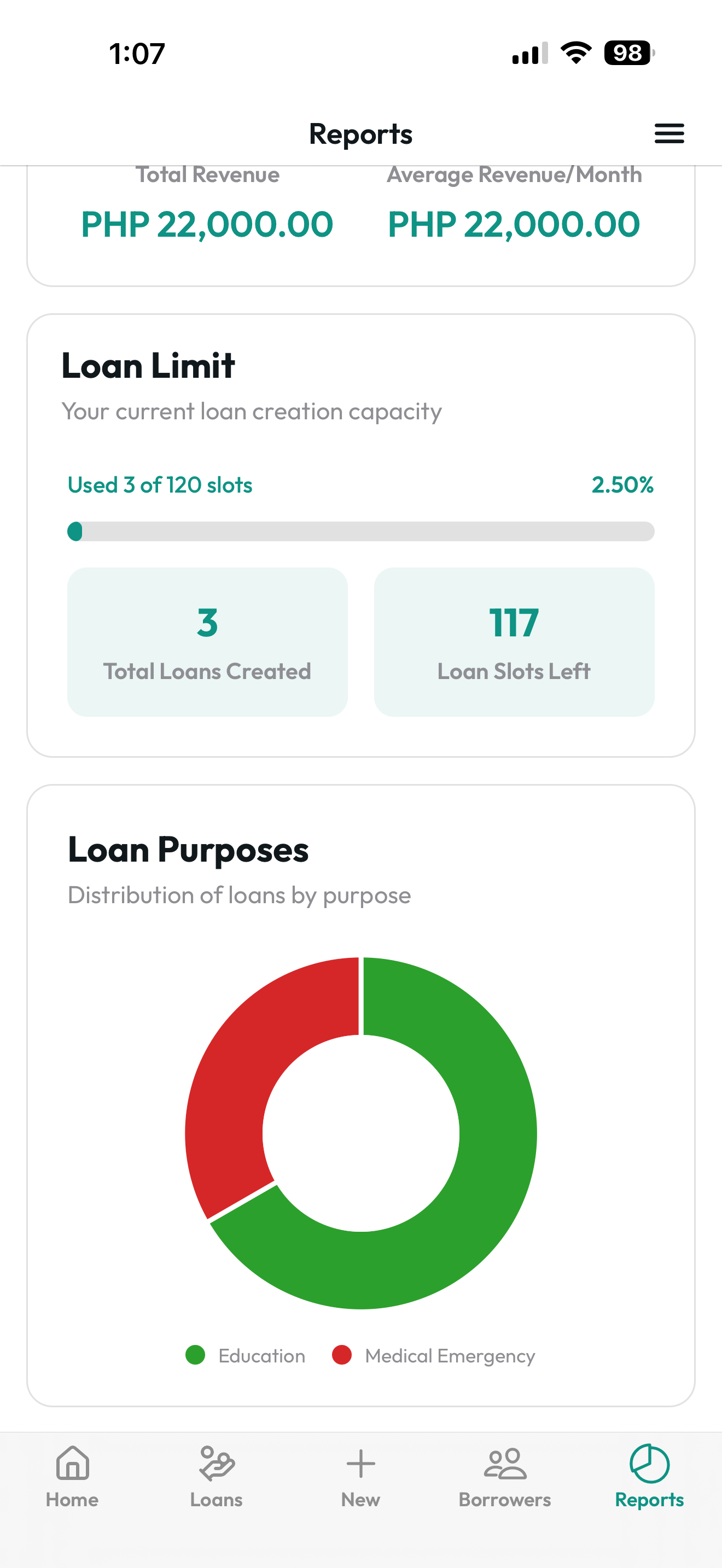 Consistent reports second example
